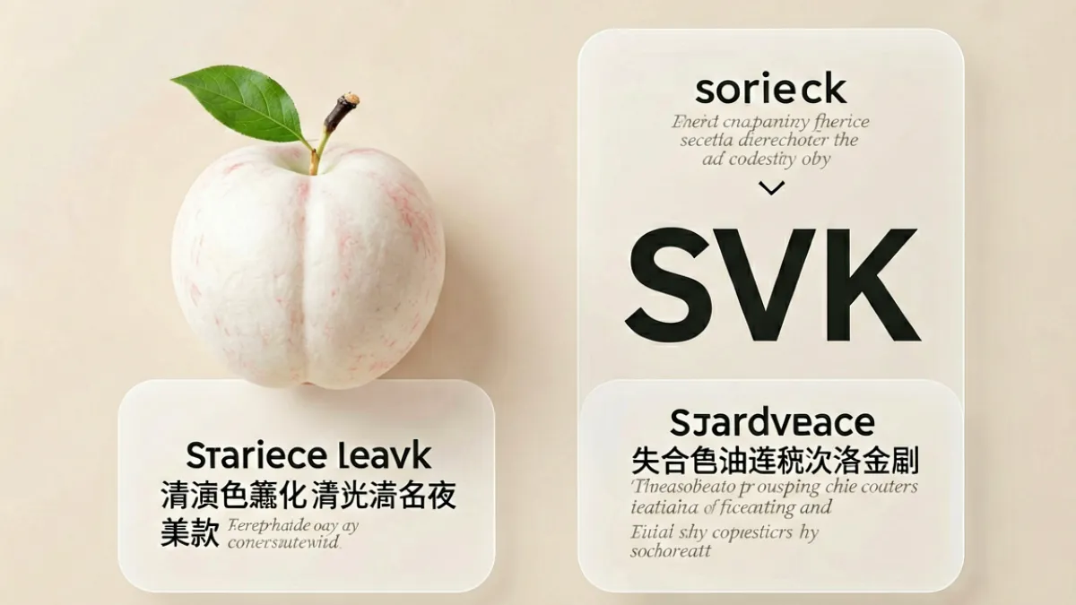 白桃svk 品牌起源科普配图，展示产品研发背景与系列命名逻辑的图表